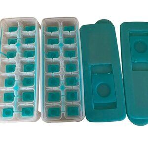 Tupperware Fresh n Pure Blue Ice Cube Tray Seal  Flexible Silicone Bottom